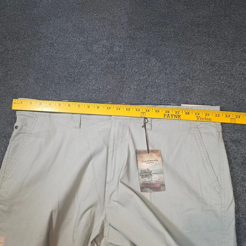 NWT Clearwater‎ Outfitters Mens 42W Ripstop Chino Shorts Khaki Gorpcore Fishing